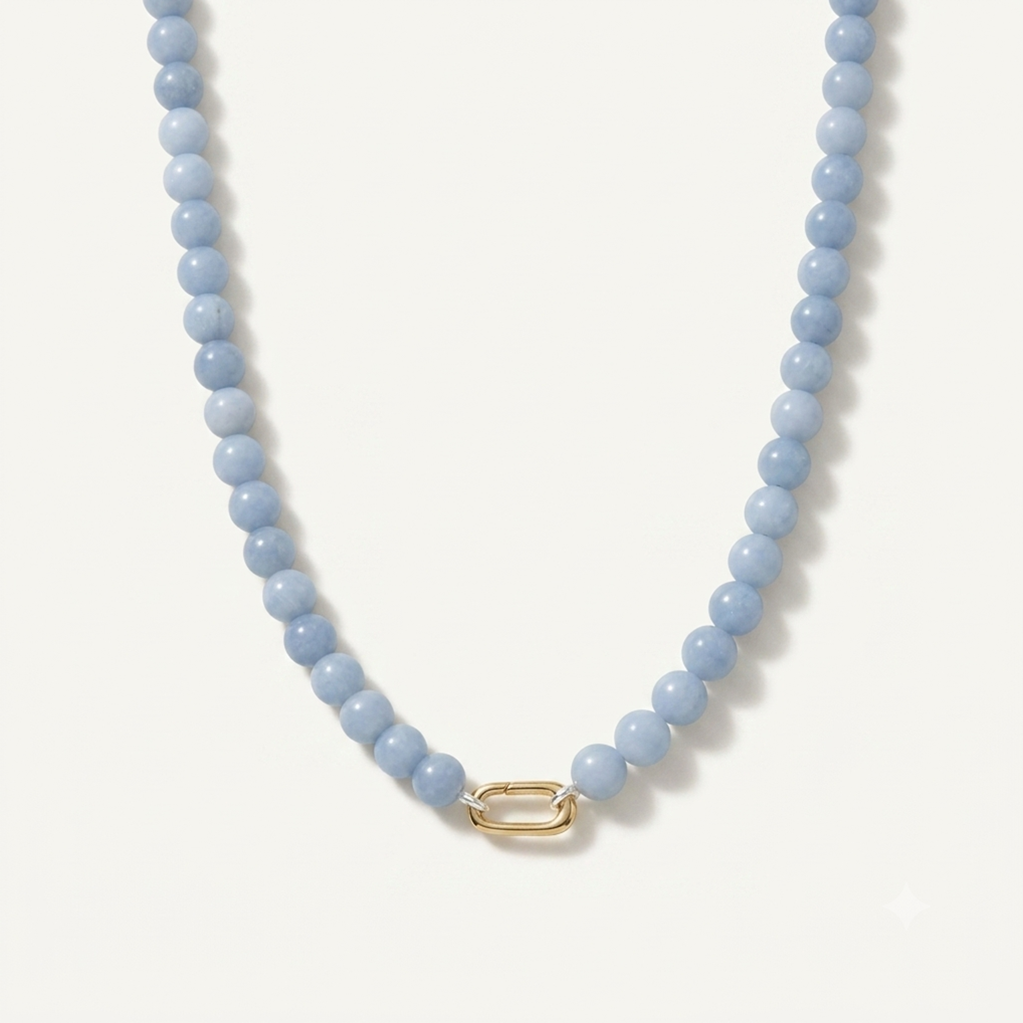 Blue Angelite Clasp Necklace
