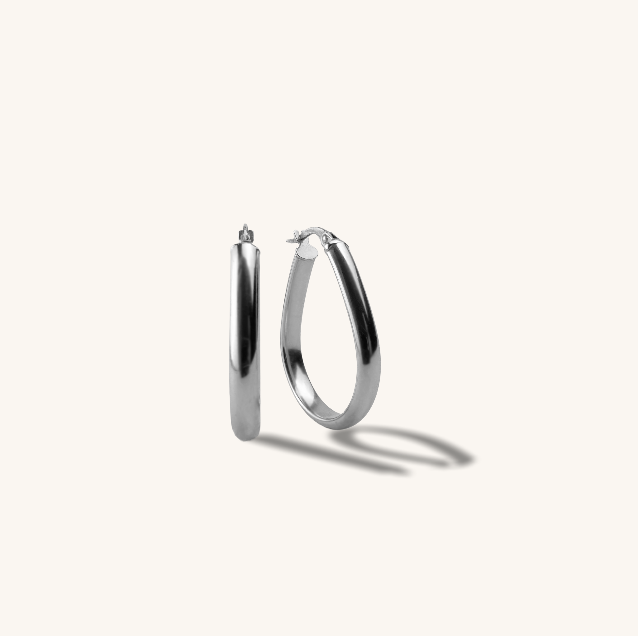 Teardrop Curve Hoop Earrings