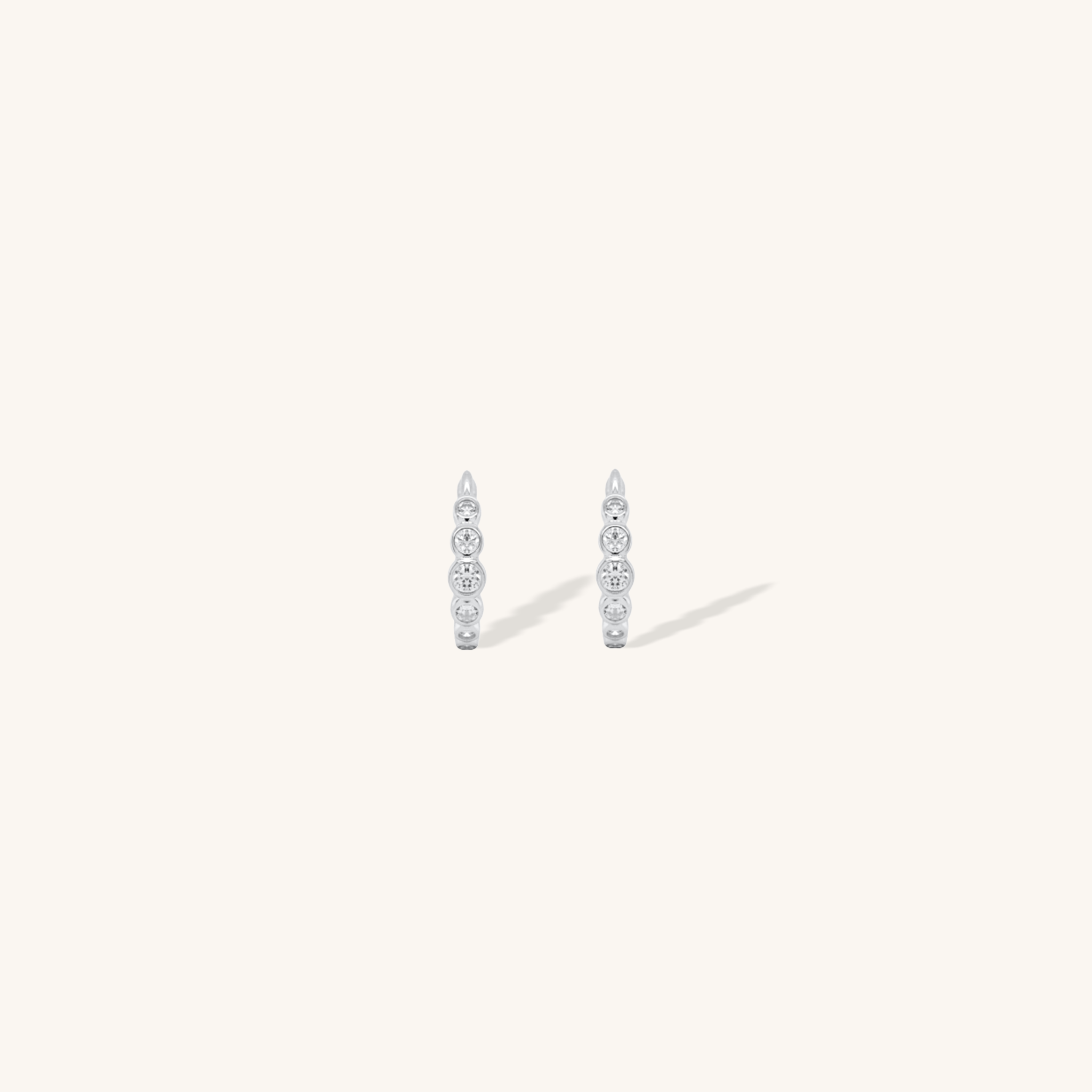 Diamonds all around Huggie Earrings