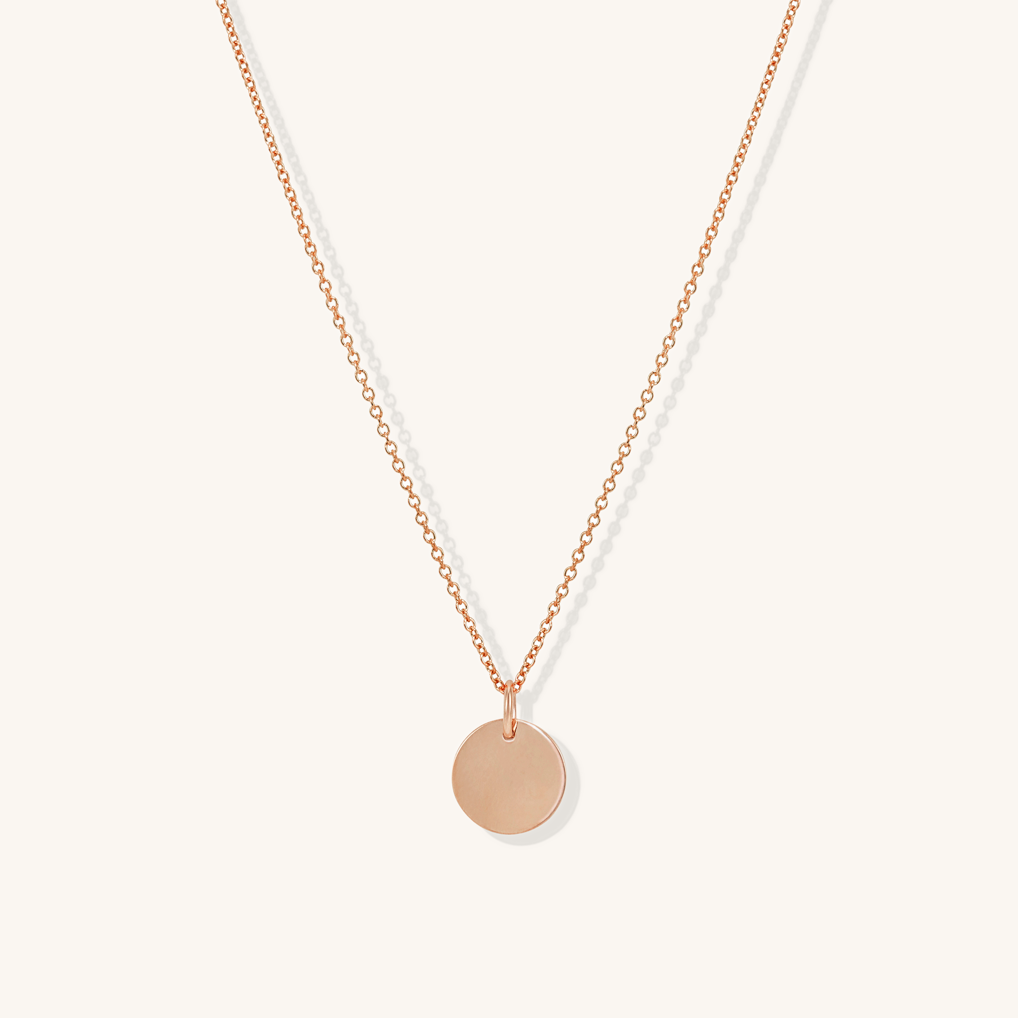 ENGRAVABLE DISK PENDANT - SOLID GOLD