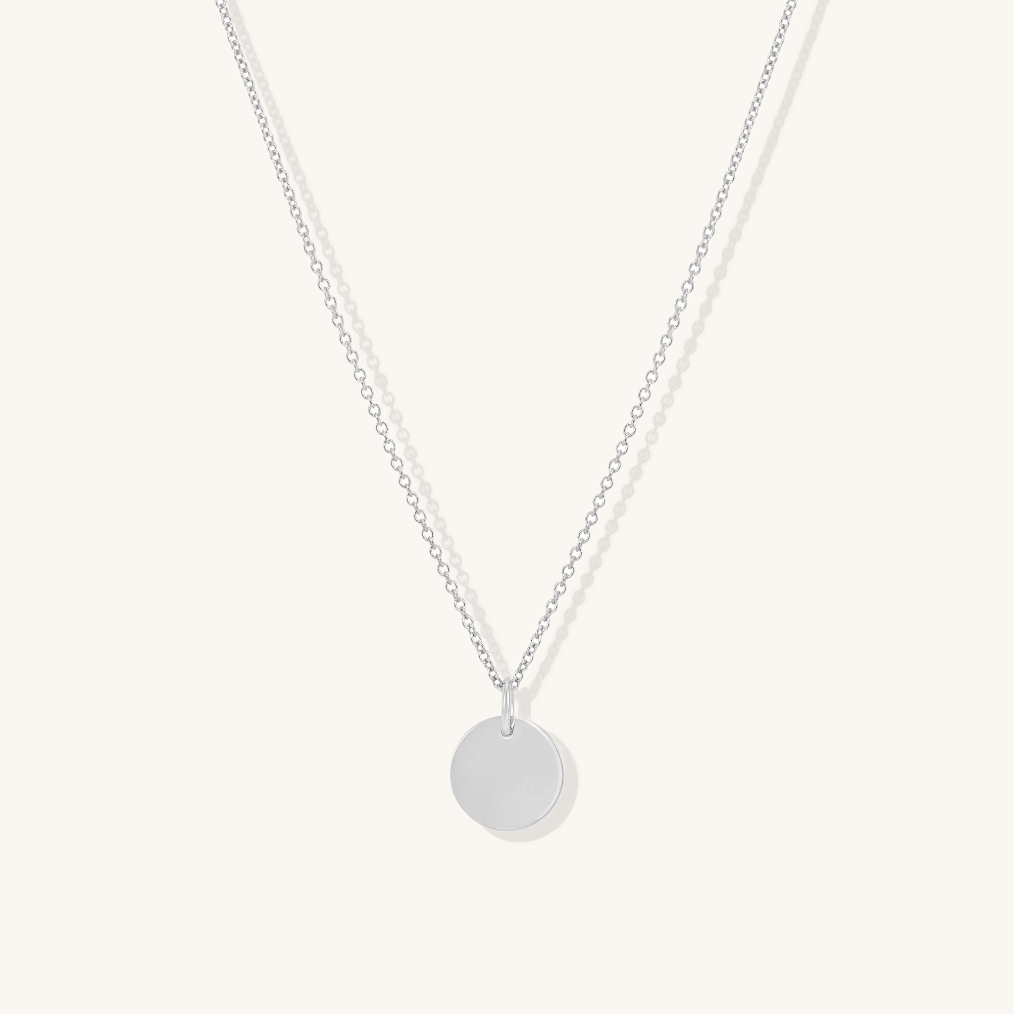 ENGRAVABLE DISK PENDANT - SOLID GOLD