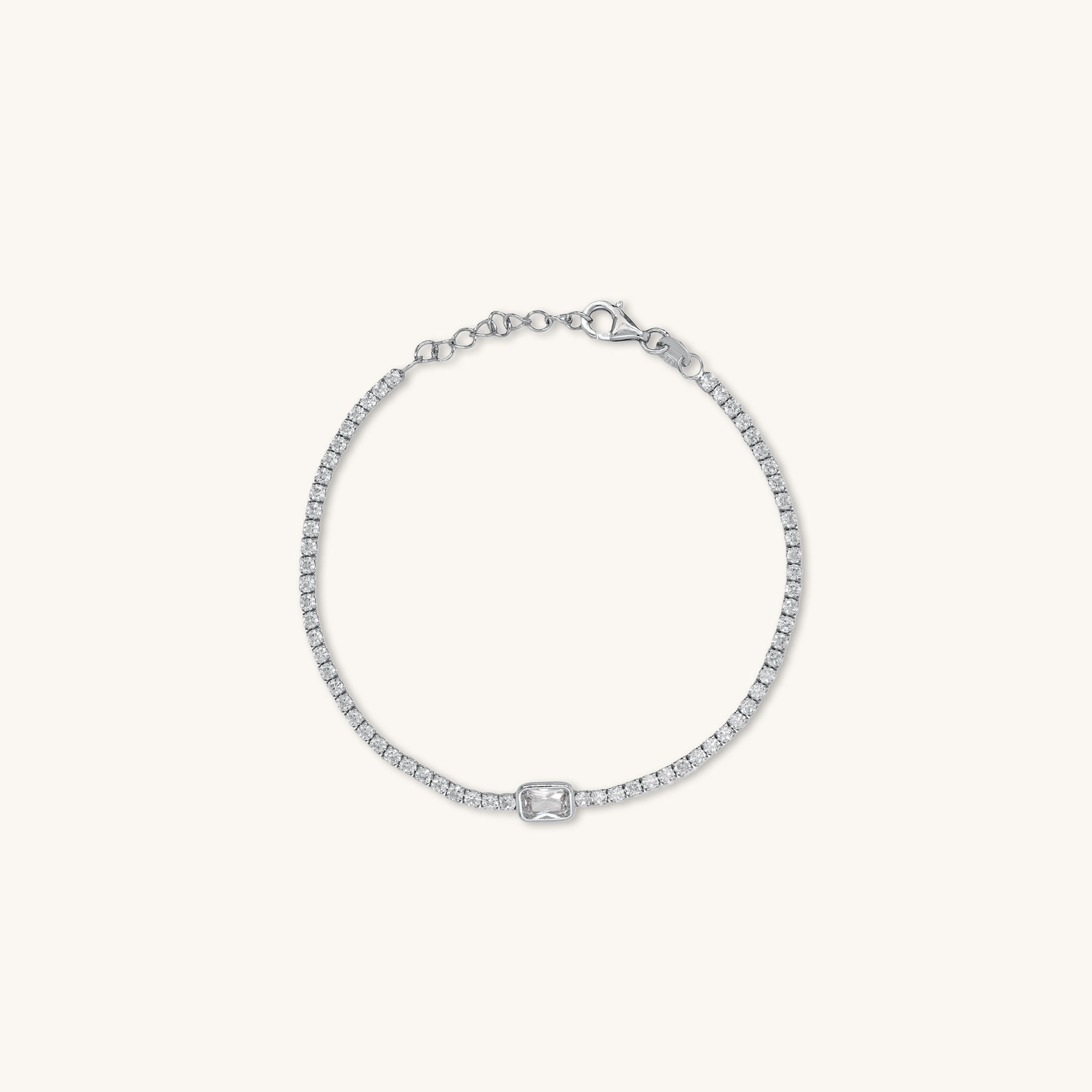 The Emerald Cut Center Tennis Bracelet