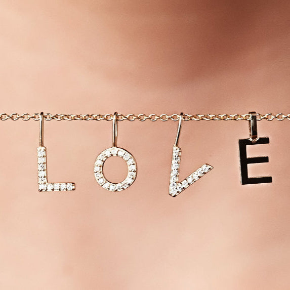 Letter Necklace – Solid Gold