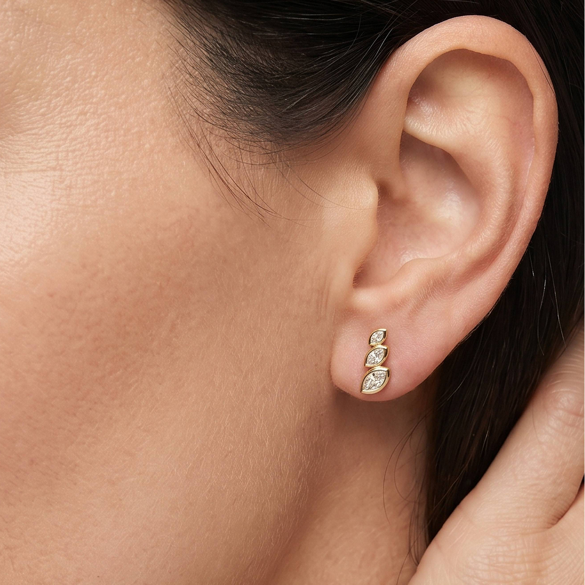 Marquise Trio Studs
