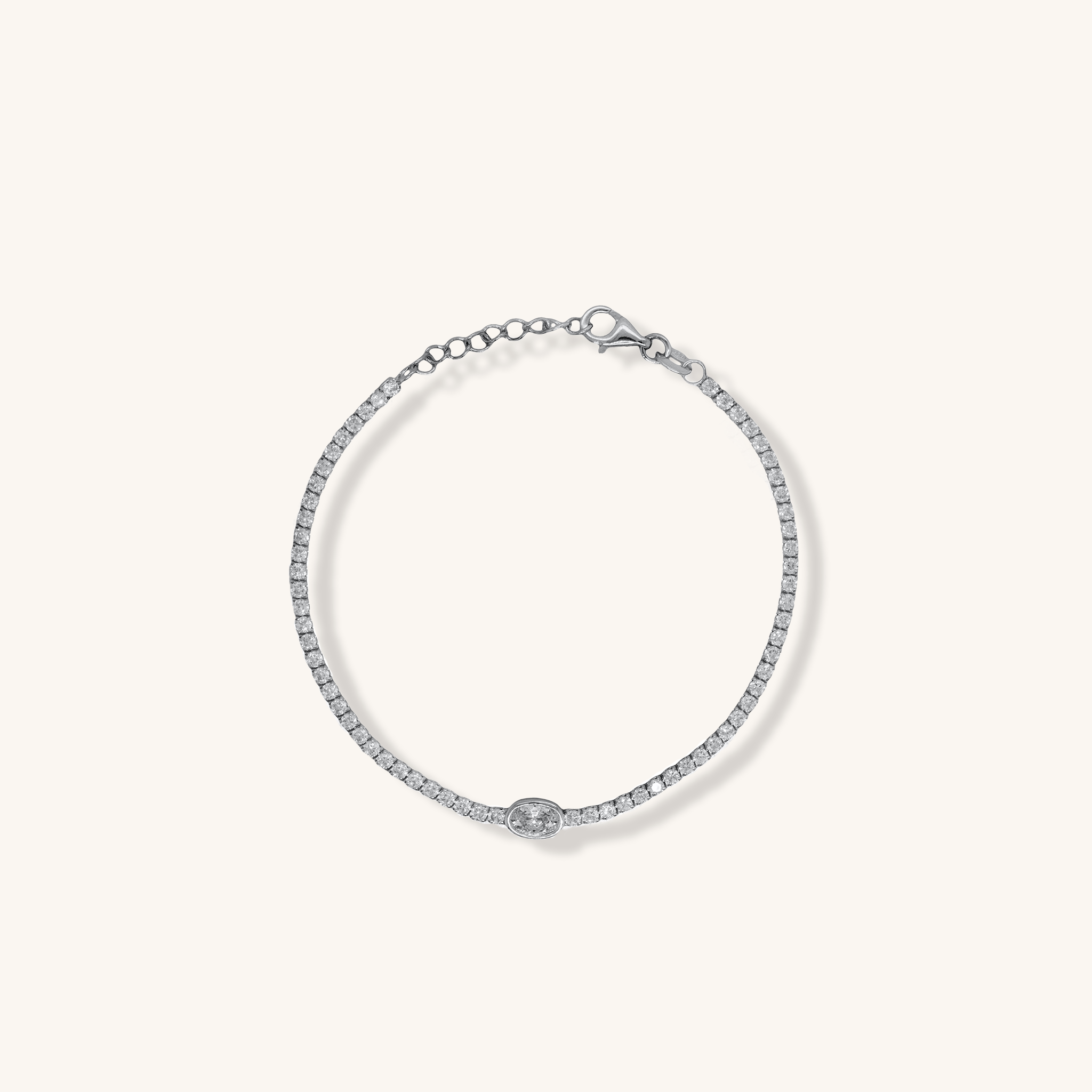 The Oval Cut Center Tennis Bracelet