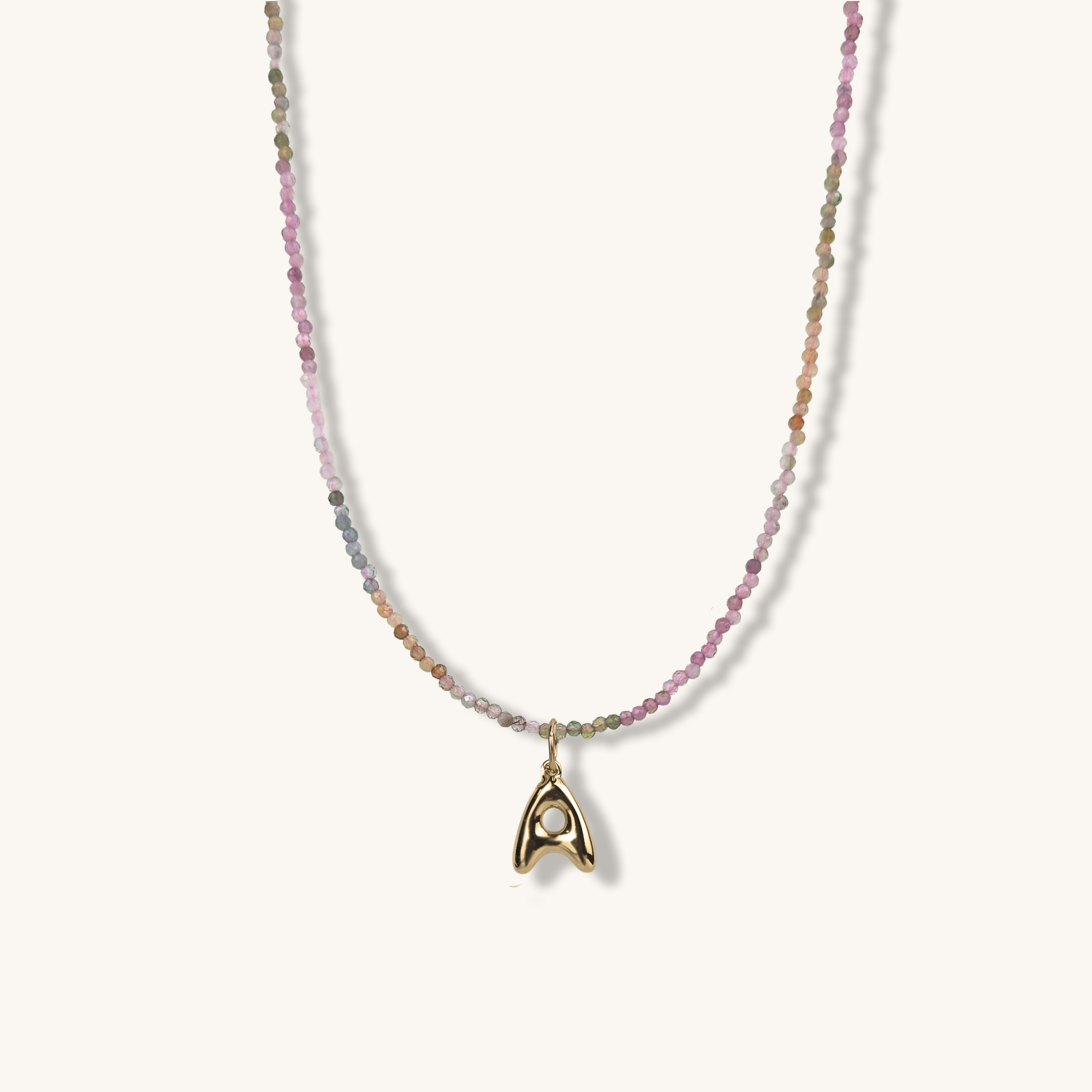 The Tourmaline Initial Pendant Necklace