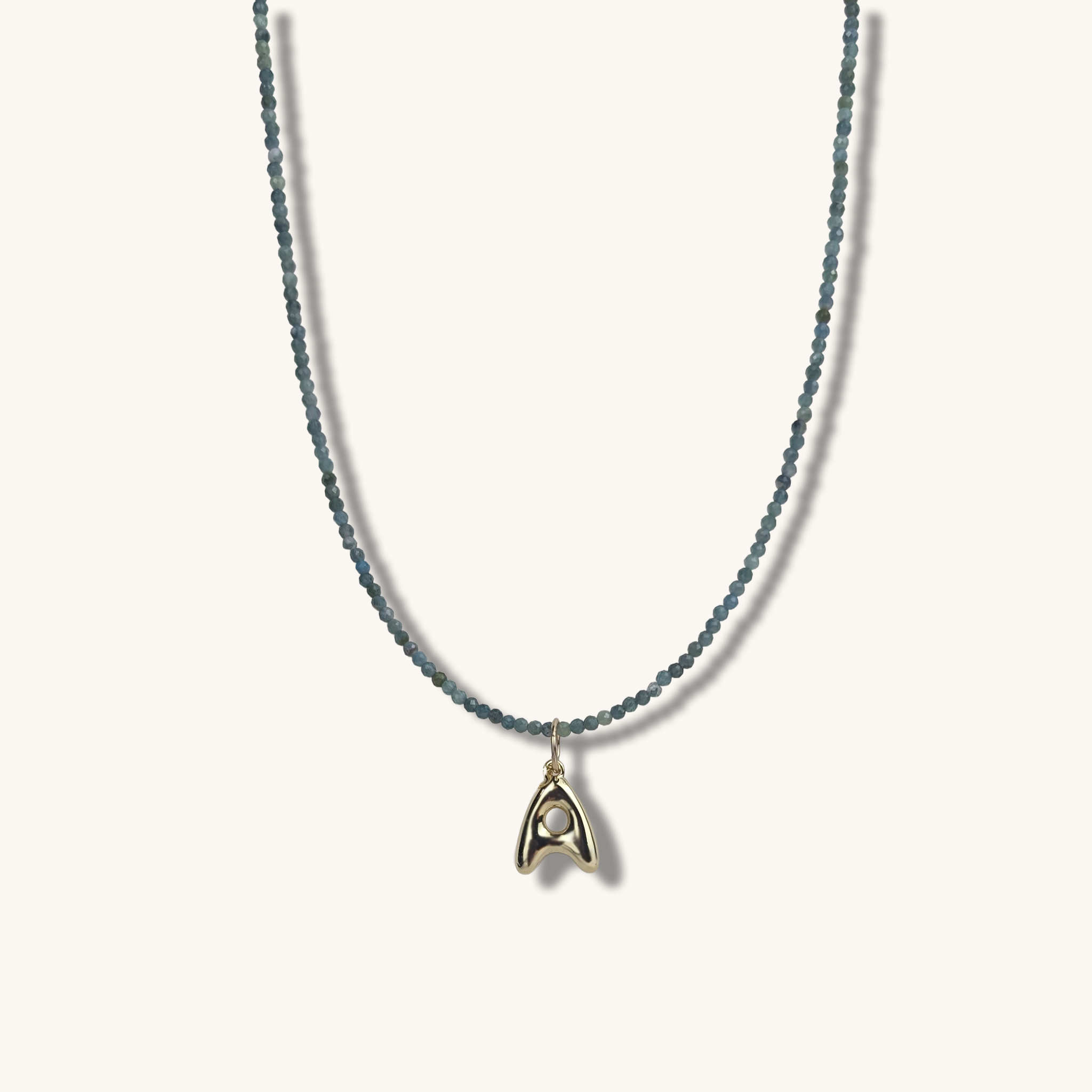 The Tourmaline Initial Pendant Necklace