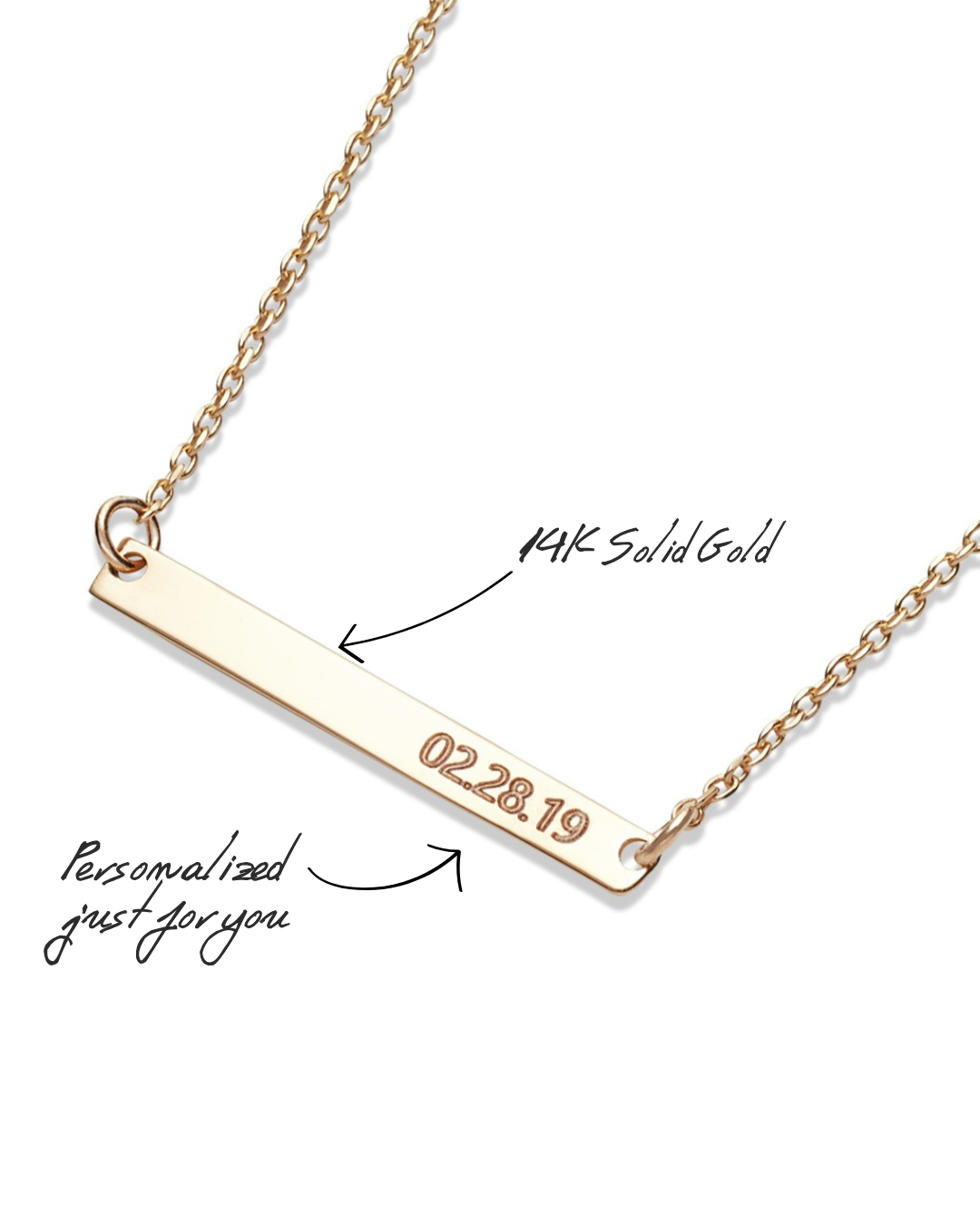 Engravable Bar Necklace image 3