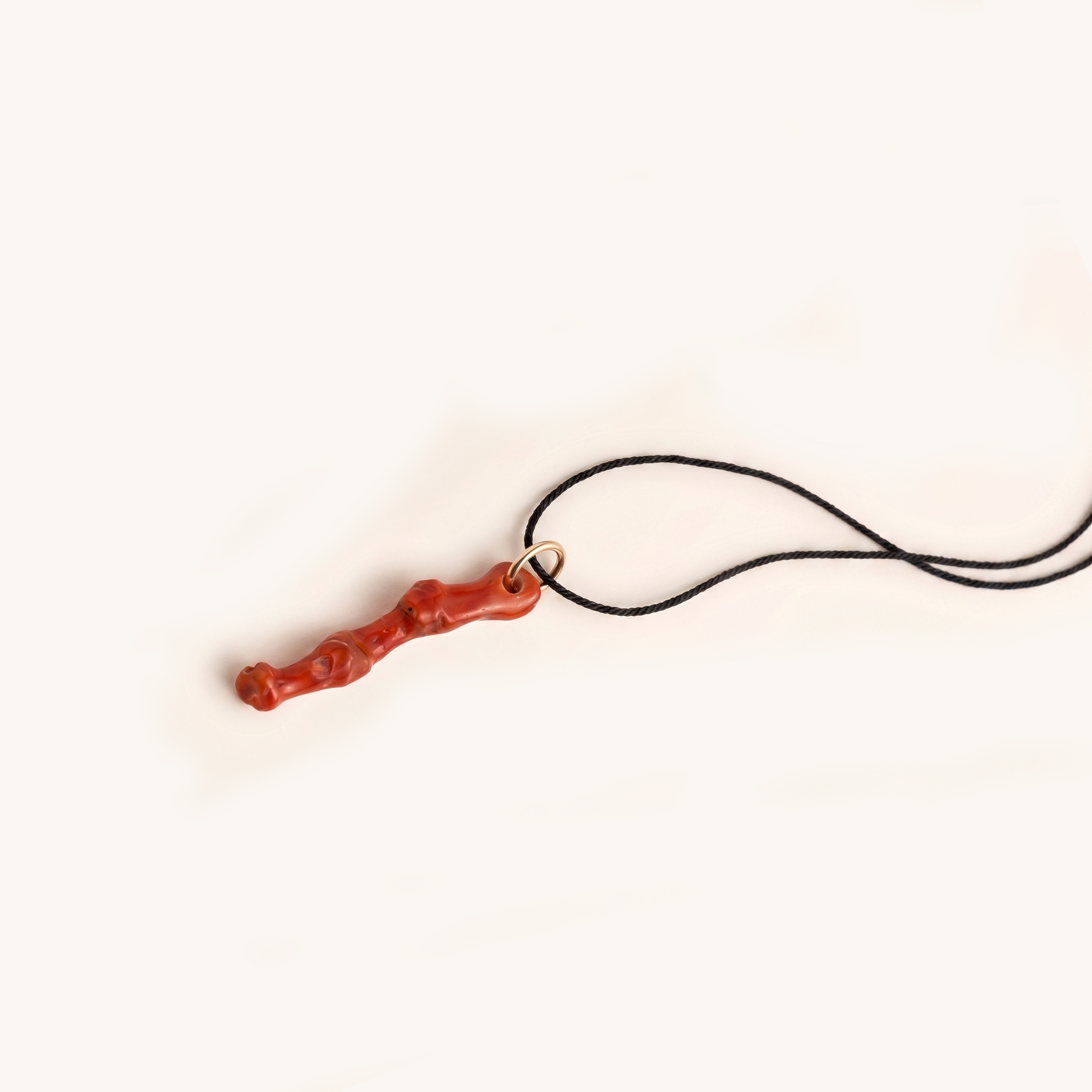 Red Coral Cord Necklace