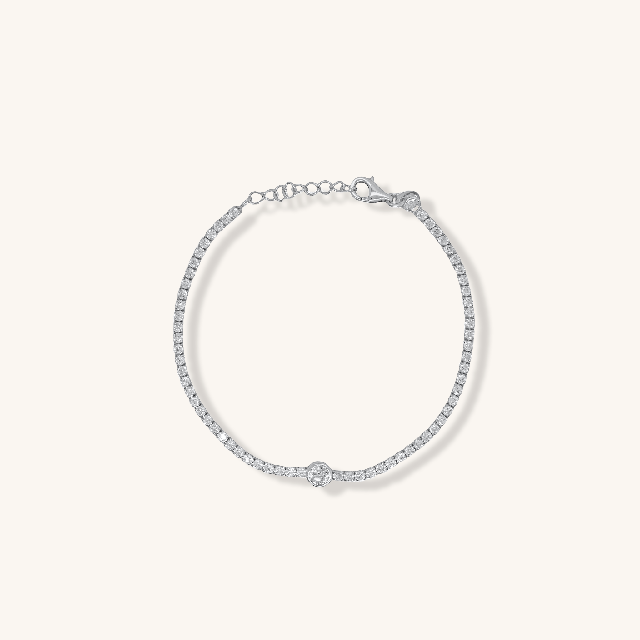 The Round Cut Center Tennis Bracelet