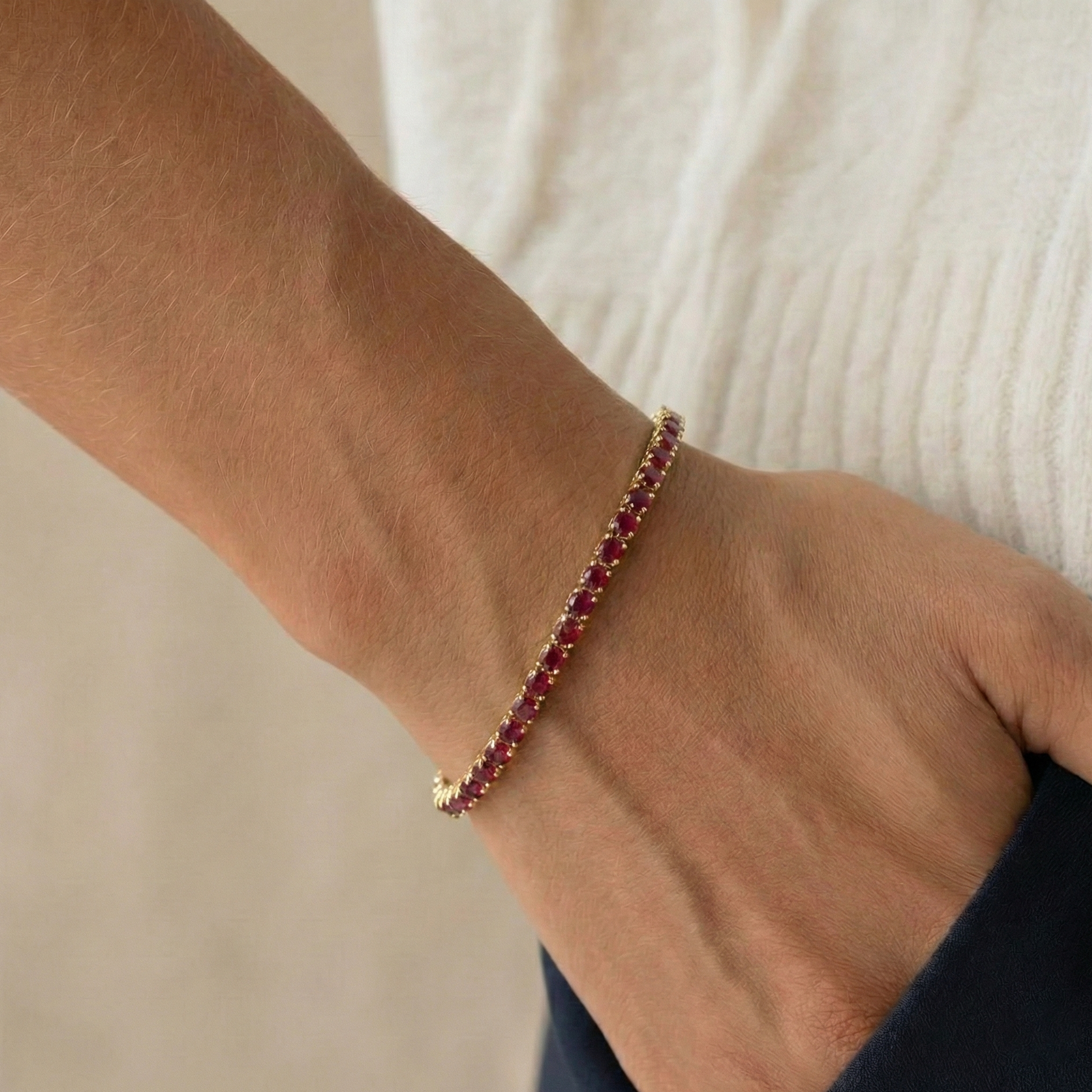 Classic Tennis Bracelet - Ruby