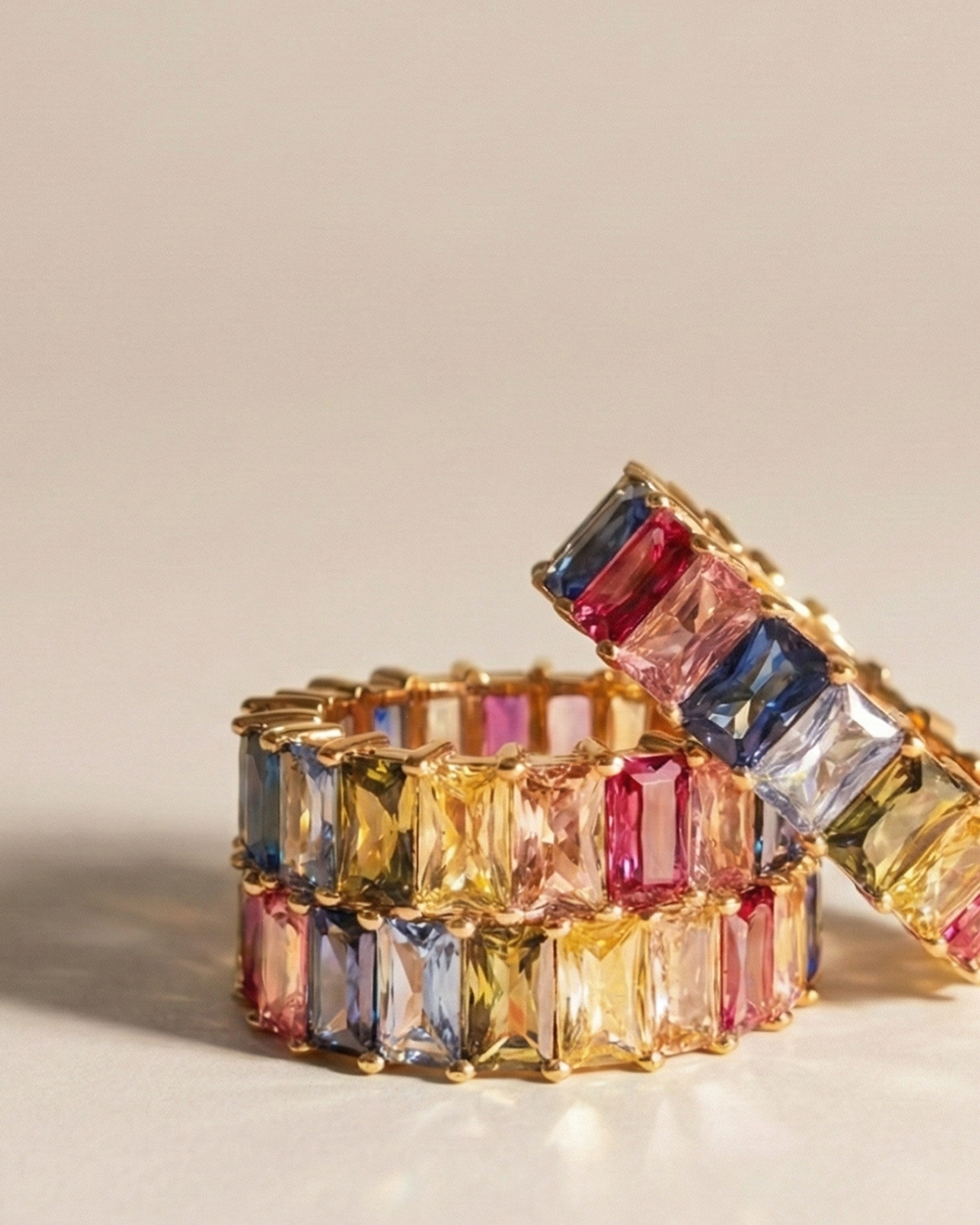 Stacked rings from LoveLetter Jewelry