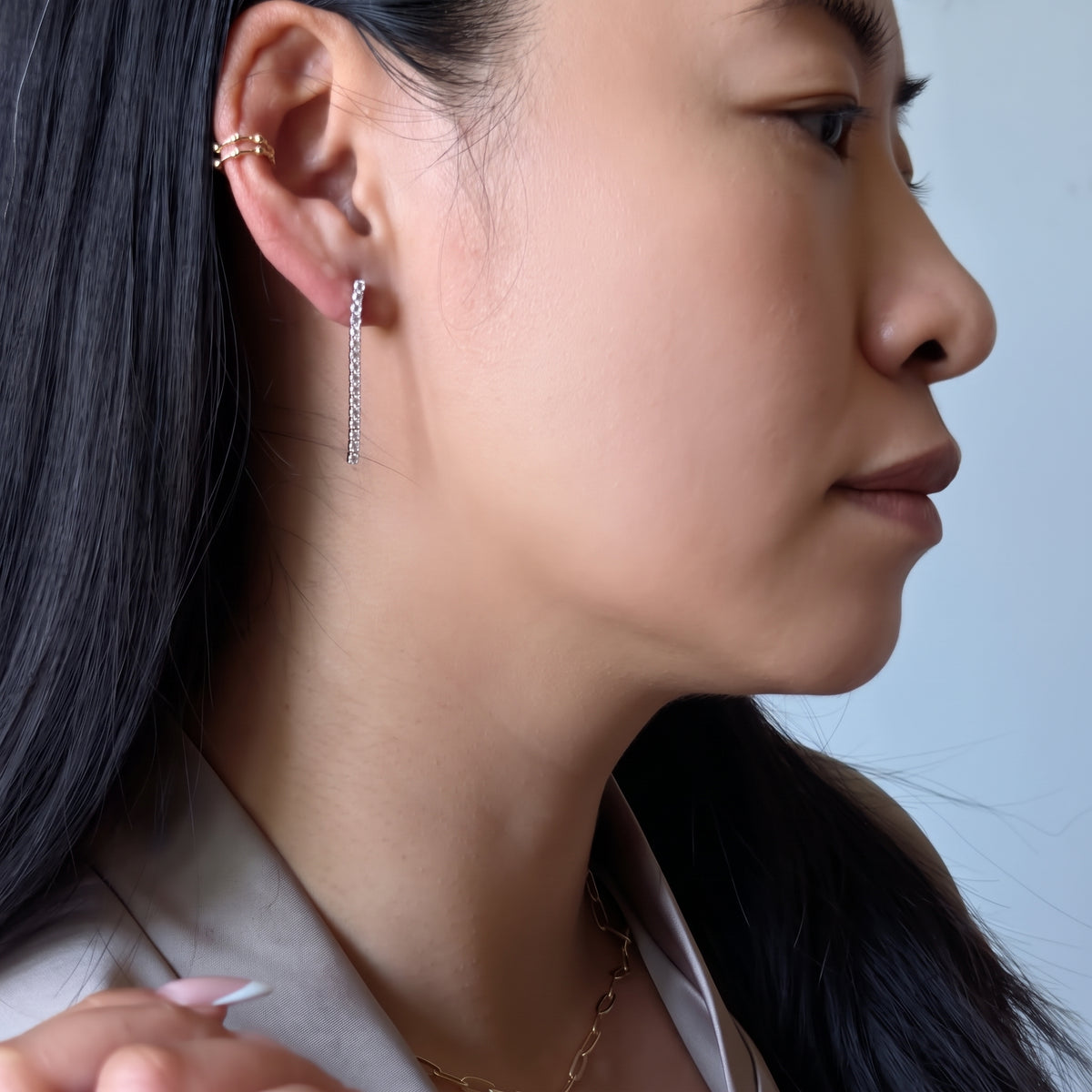 Tennis Drop Earrings